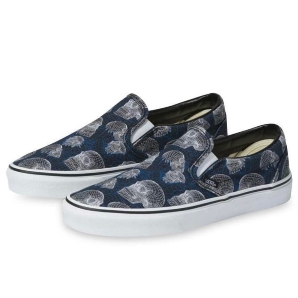 Vans Classic Slip-On Wireframe Skulls new in box